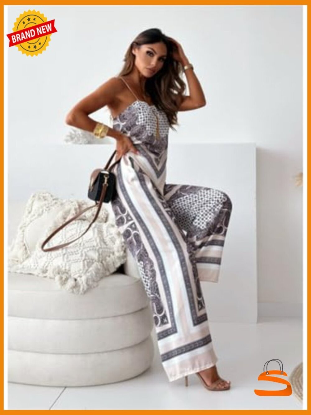 Paisley Print 2 Piece Outfits Sleeveless Cami Top Wide Leg Pants Boho Set - Picture 4 of 6